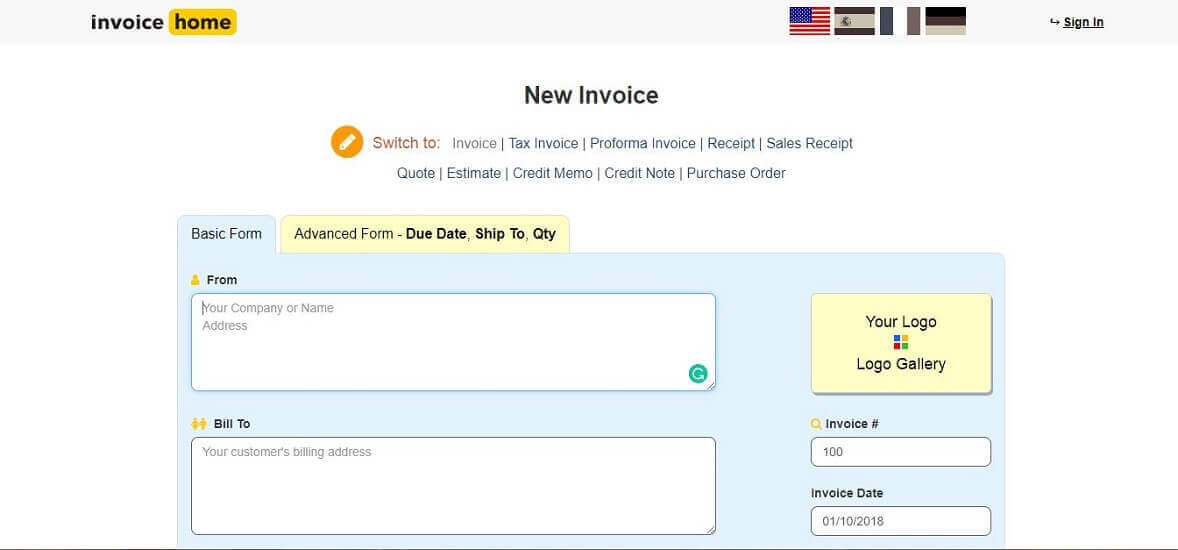 Invoice Home