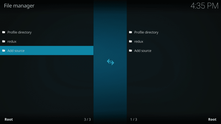 redux added to Kodi File Manager