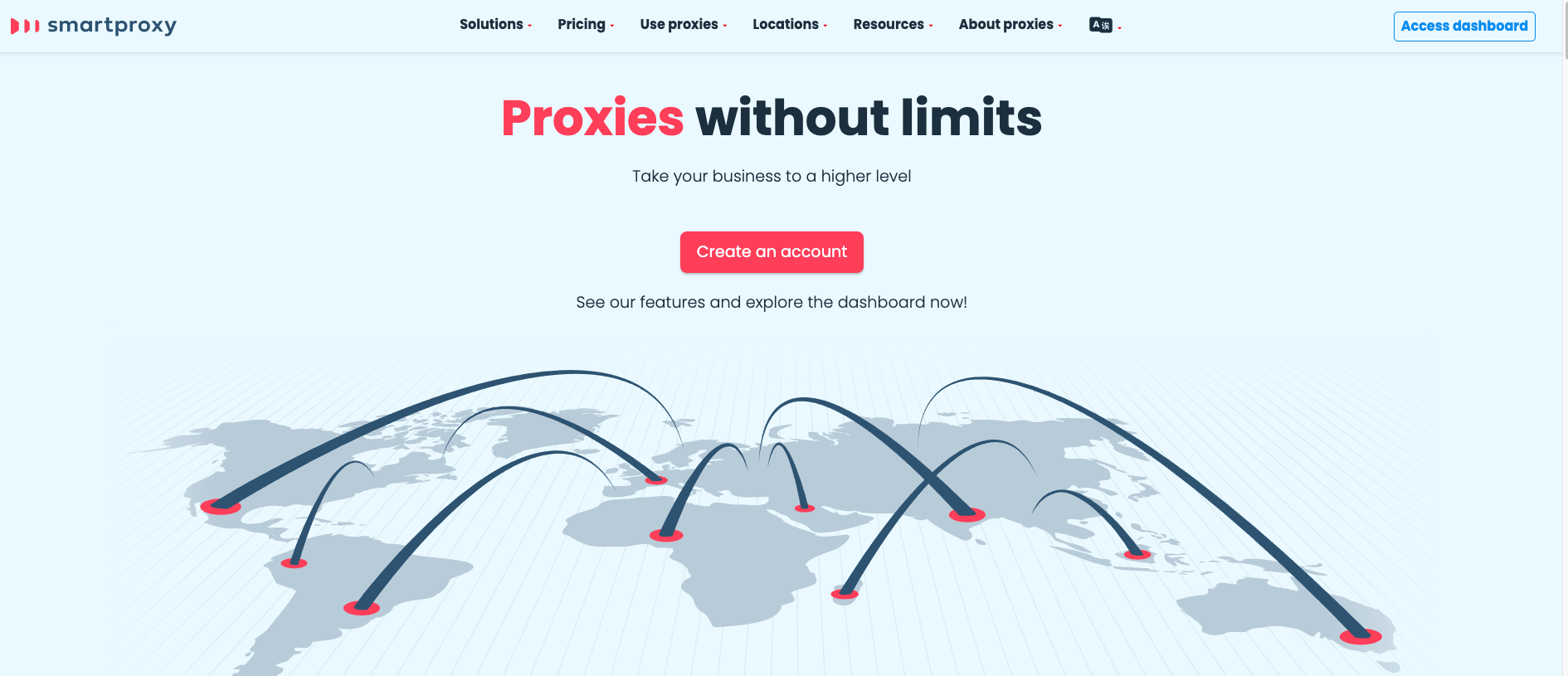 Smartproxy homepage